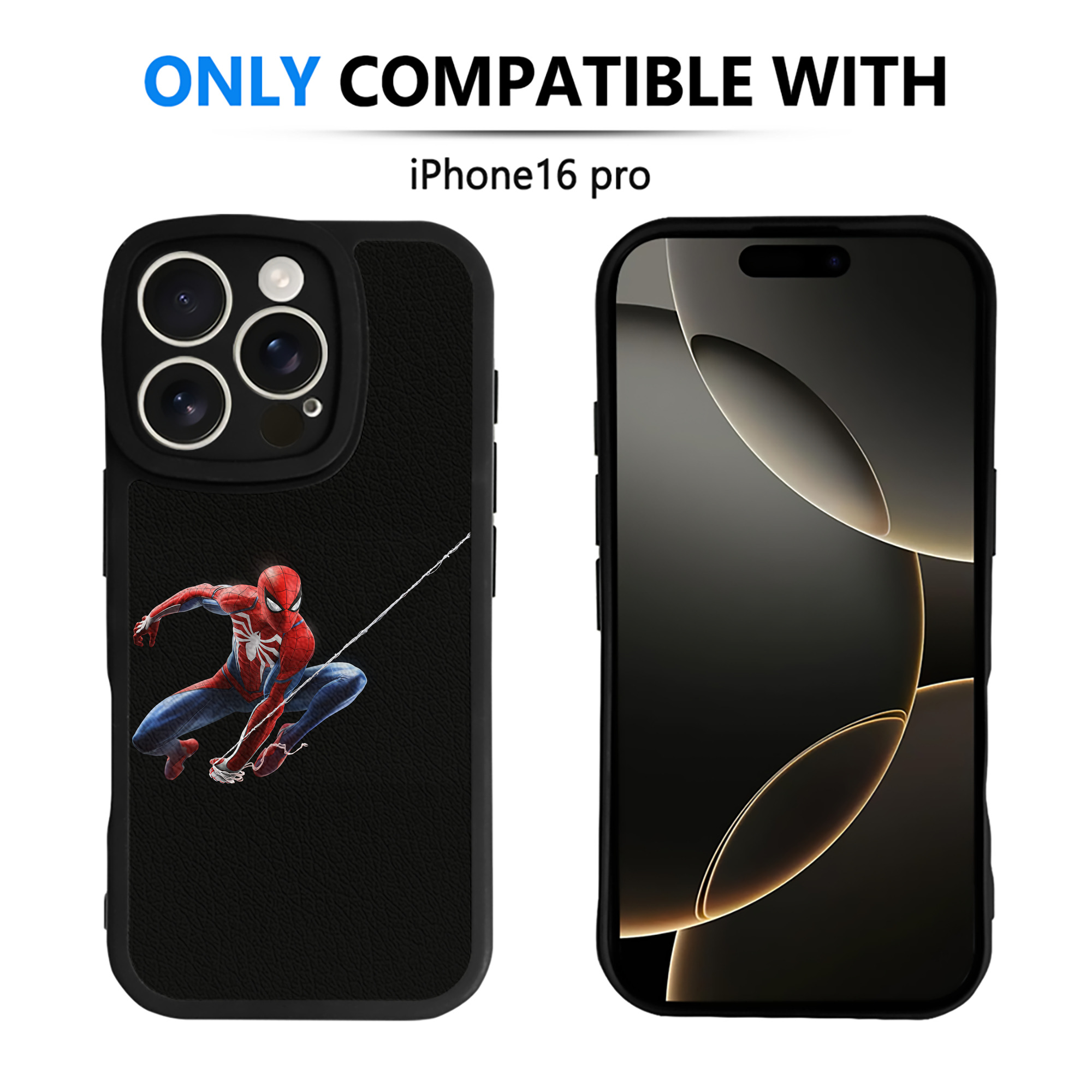 Spider Man スパイダーマン 【iPhone 16シリーズ対応】シリコンスマホケース（レザー調） 材質：シリコン